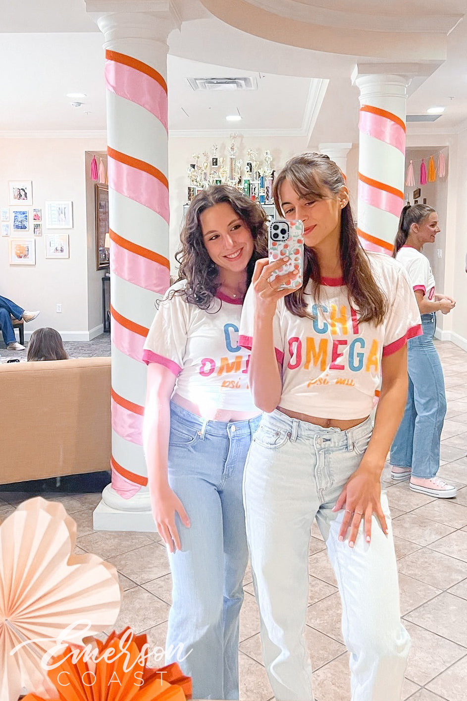 Chi Omega University of Central Florida Recruitment Colorblock Ringer