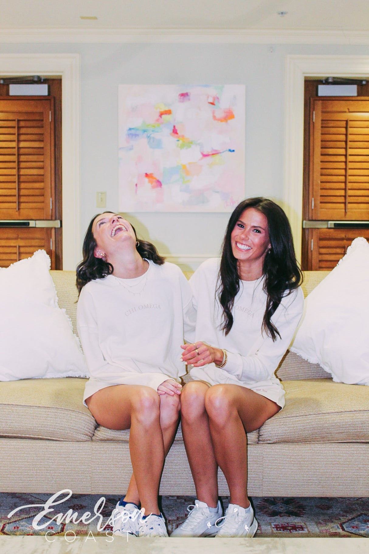 Chi Omega Cream Matching Work Week Sets