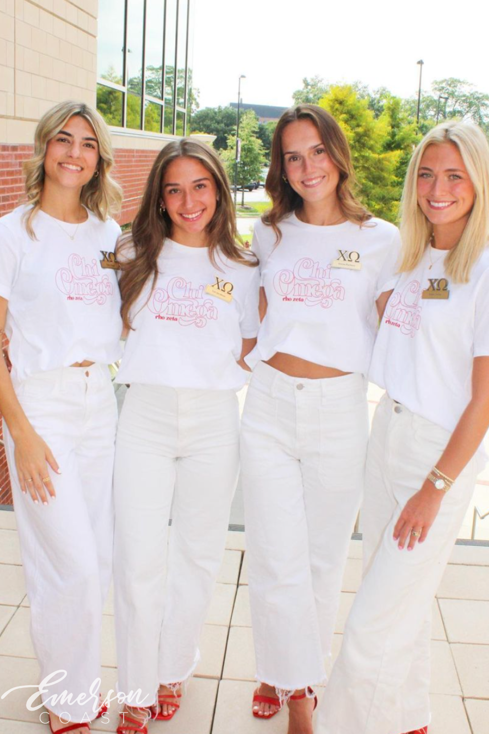 Chi Omega East Carolina University Bold Script Recruitment Tee