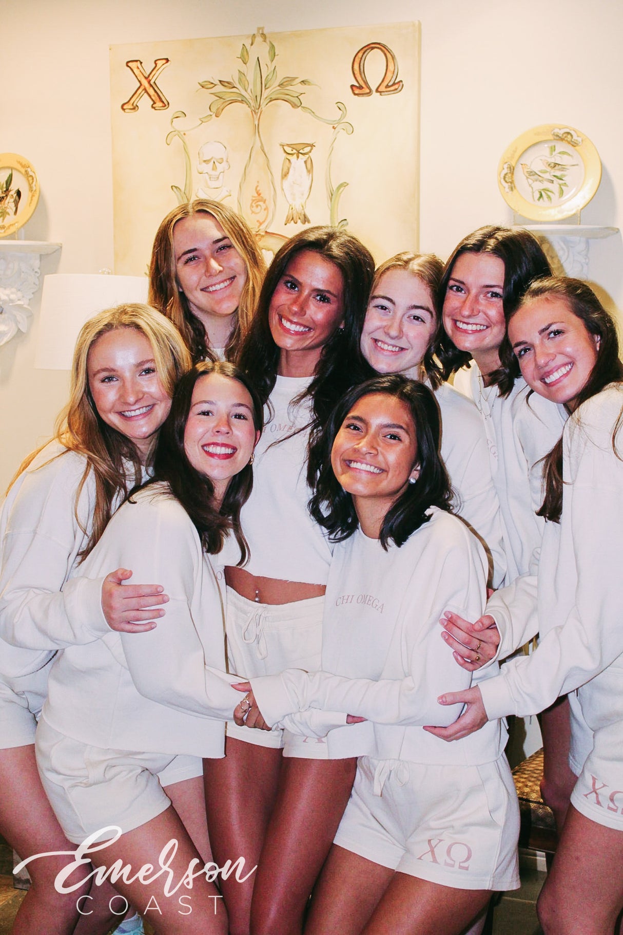 Chi Omega Cream Matching Work Week Sets