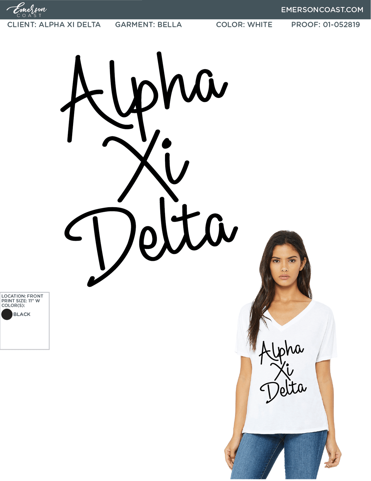 01-052819 Alpha Xi Delta Purdue University V Neck 2019-01
