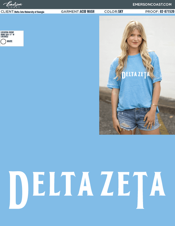02-071520 Delta Zeta University of Georgia Band Tee 2020-01