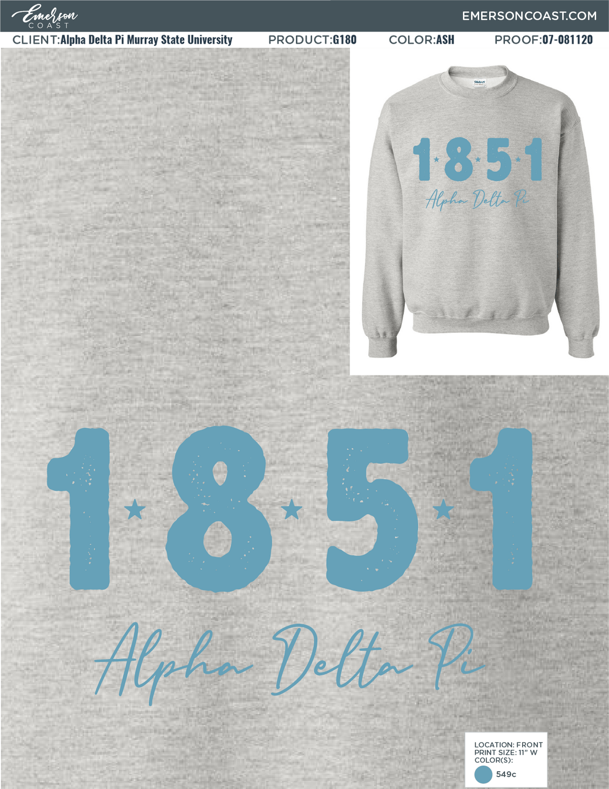 02-121820 Alpha Delta Pi Murray State University Sweatshirt 2020-01
