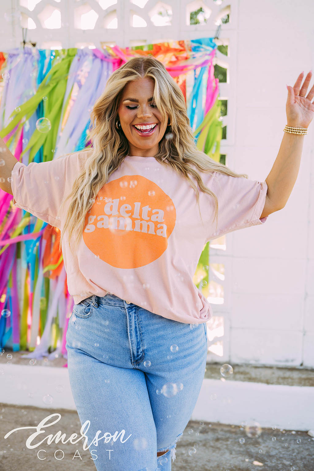 Delta Gamma Peach Tee