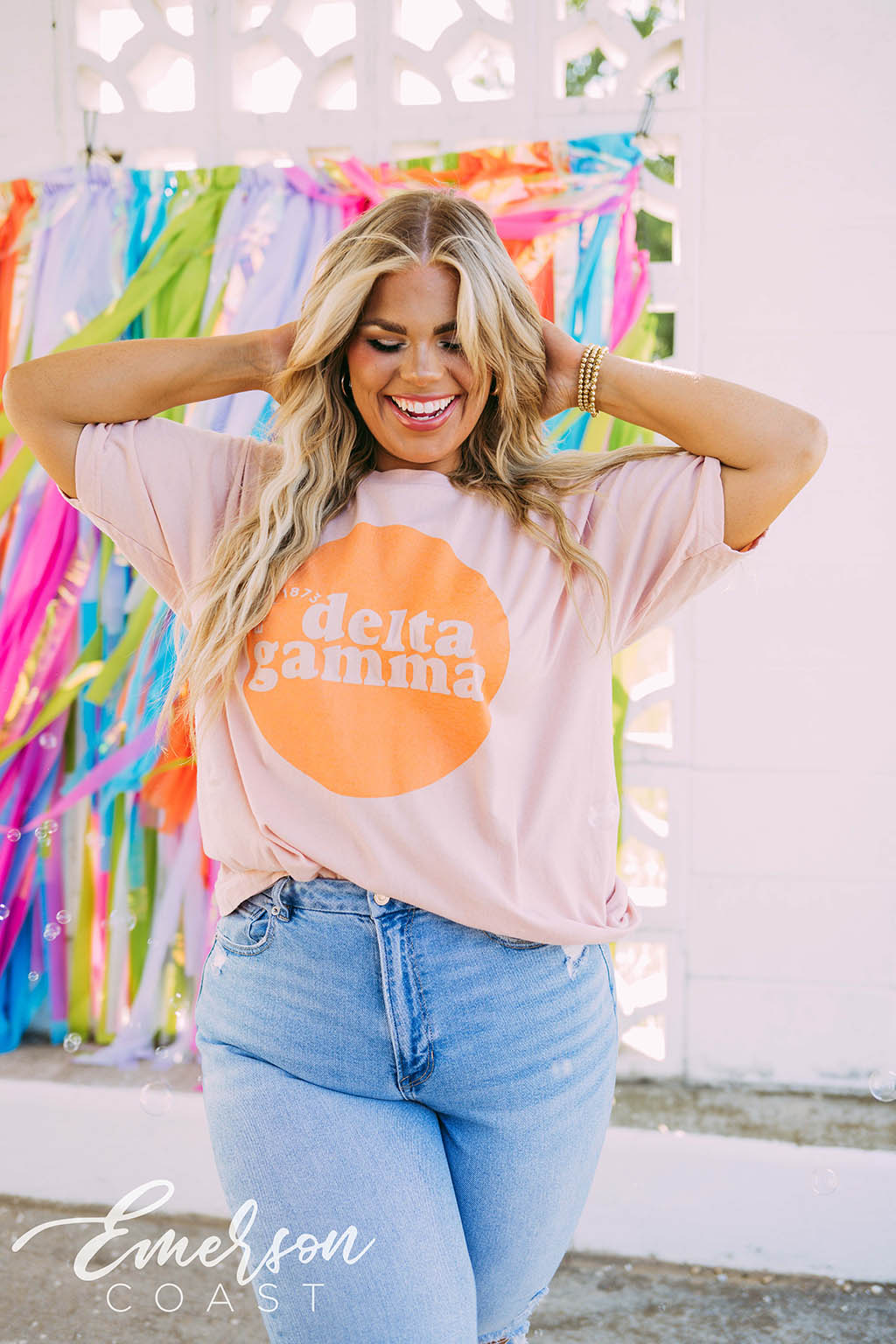 Delta Gamma Peach Tee
