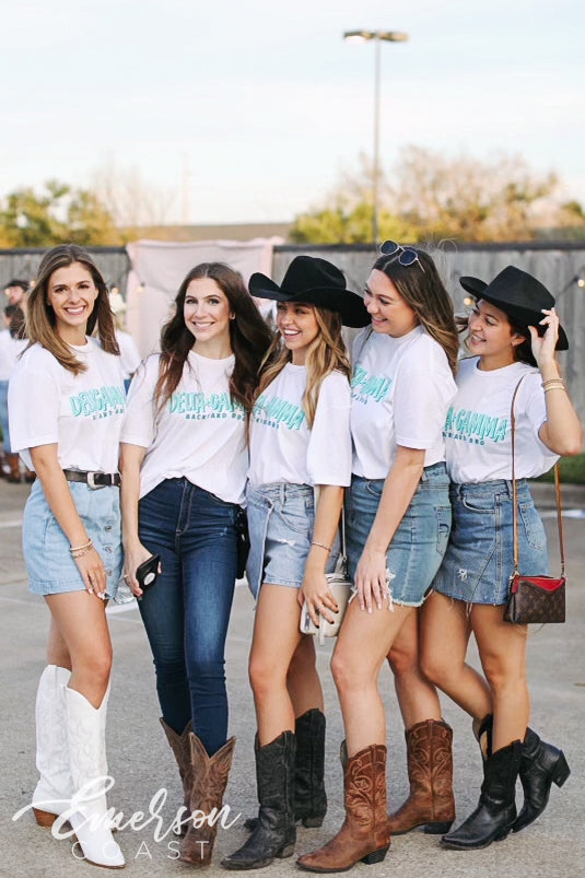 Delta Gamma White Backyard BBQ T-shirt