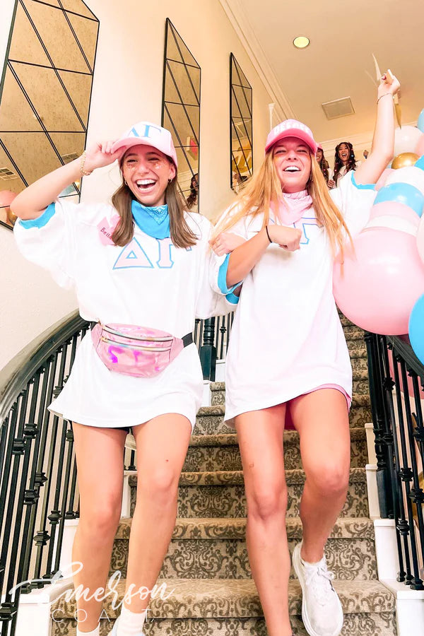 Delta Gamma Recruitment and Bid Day Greek Letter Jersey