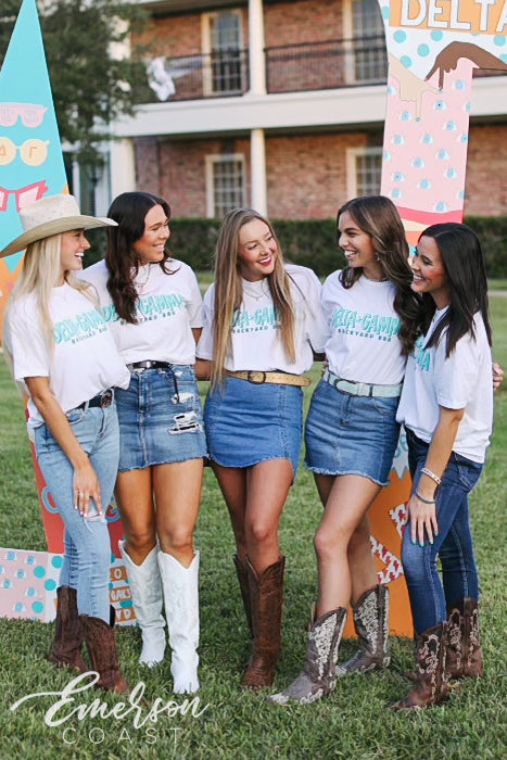 Delta Gamma White Backyard BBQ T-shirt