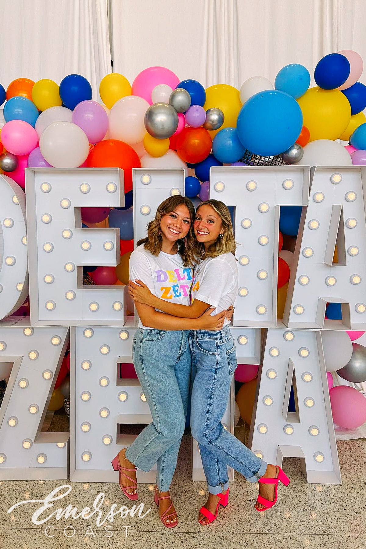 Delta Zeta Colorful Recruitment Tshirt