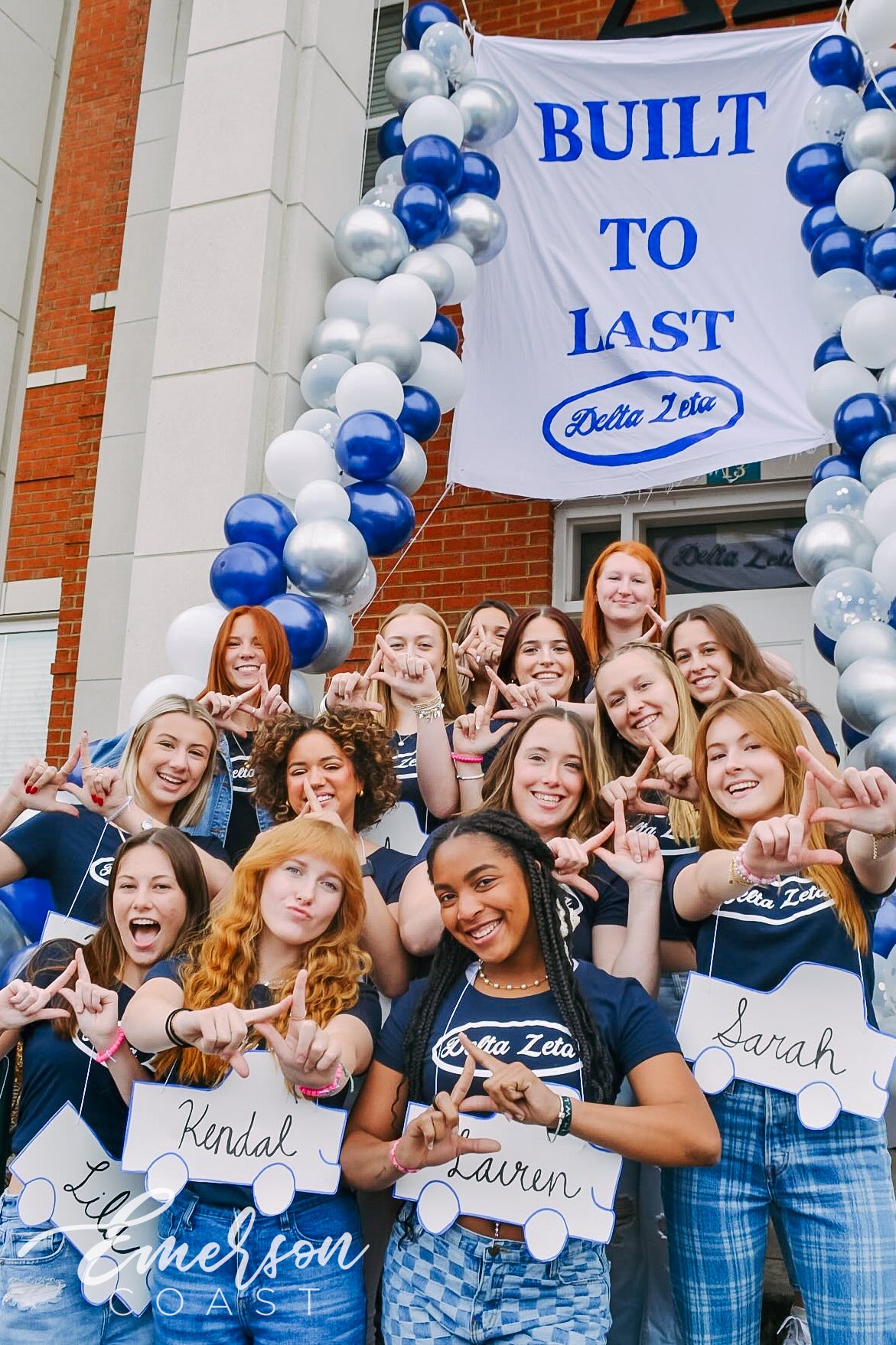 Delta Zeta Built to Last Bid Day Baby Tee