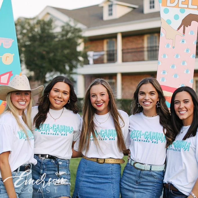 Delta Gamma White Backyard BBQ T-shirt