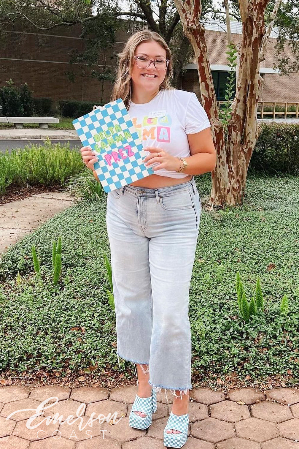 Delta Gamma Pastel Floral Sisterhood Tee