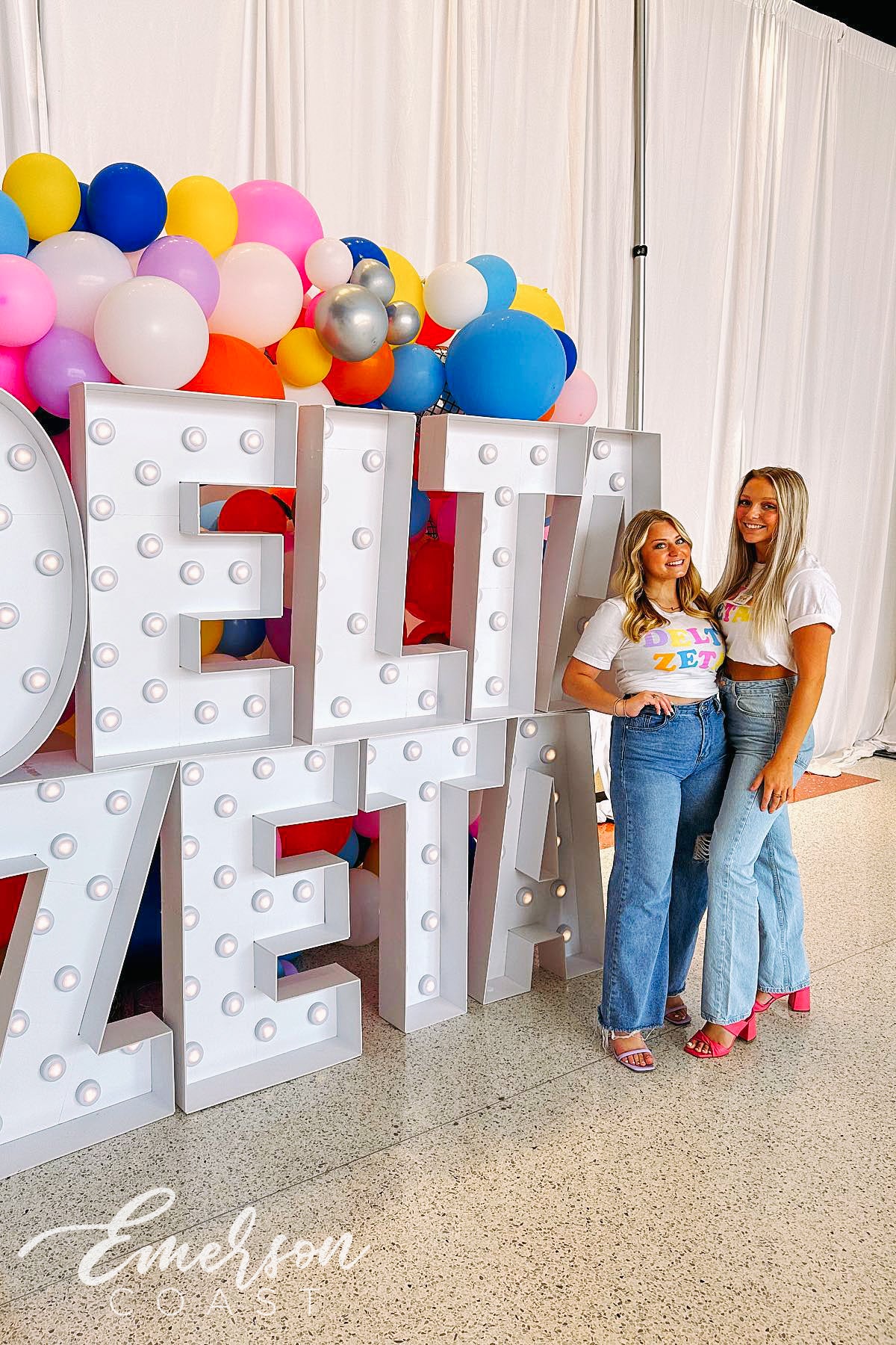 Delta Zeta Colorful Recruitment Tshirt