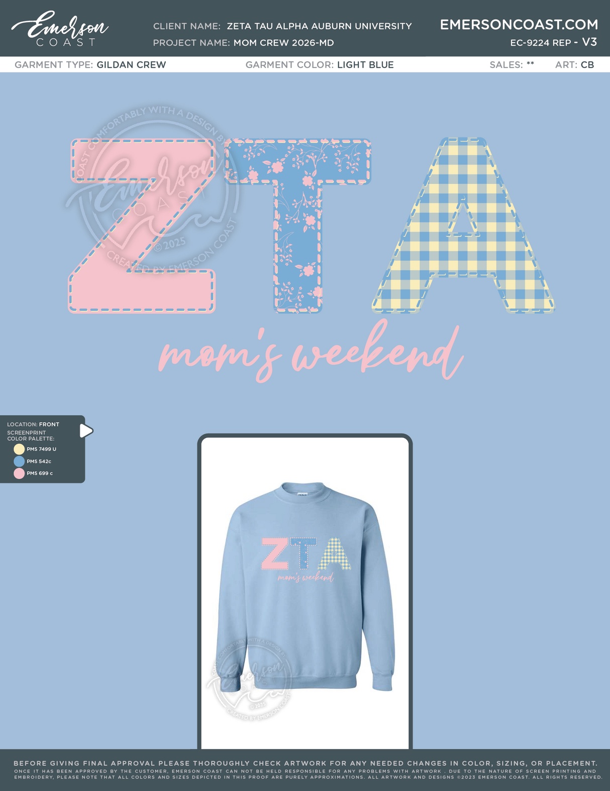 EC-9224 REP Zeta Tau Alpha Auburn University Mom Crew 2026-MD