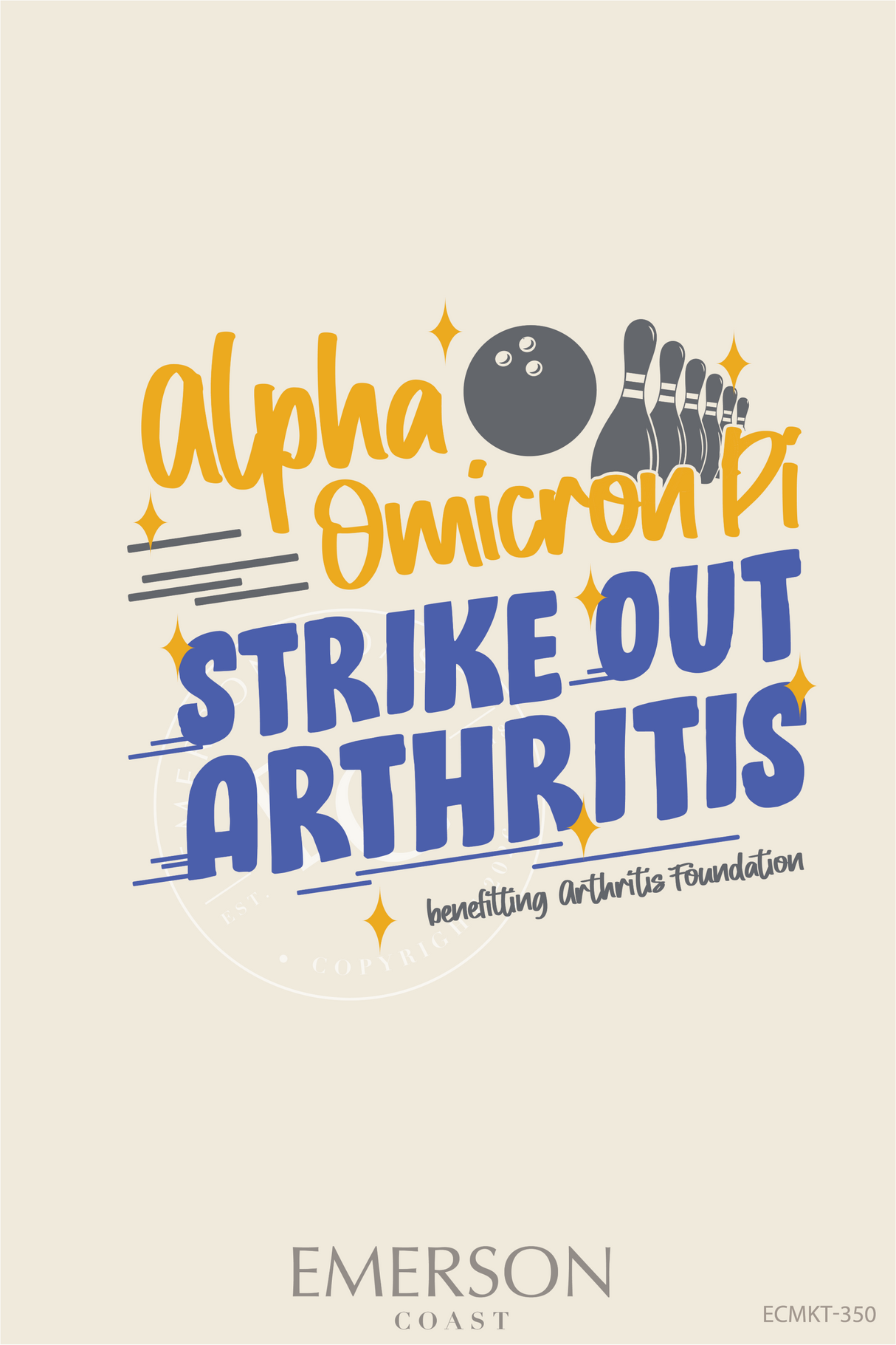 Alpha Omicron Pi Strike Out Arthritis T-Shirt