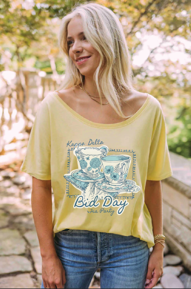 Kappa Delta Bid Day Tea Party Slouchy Tee