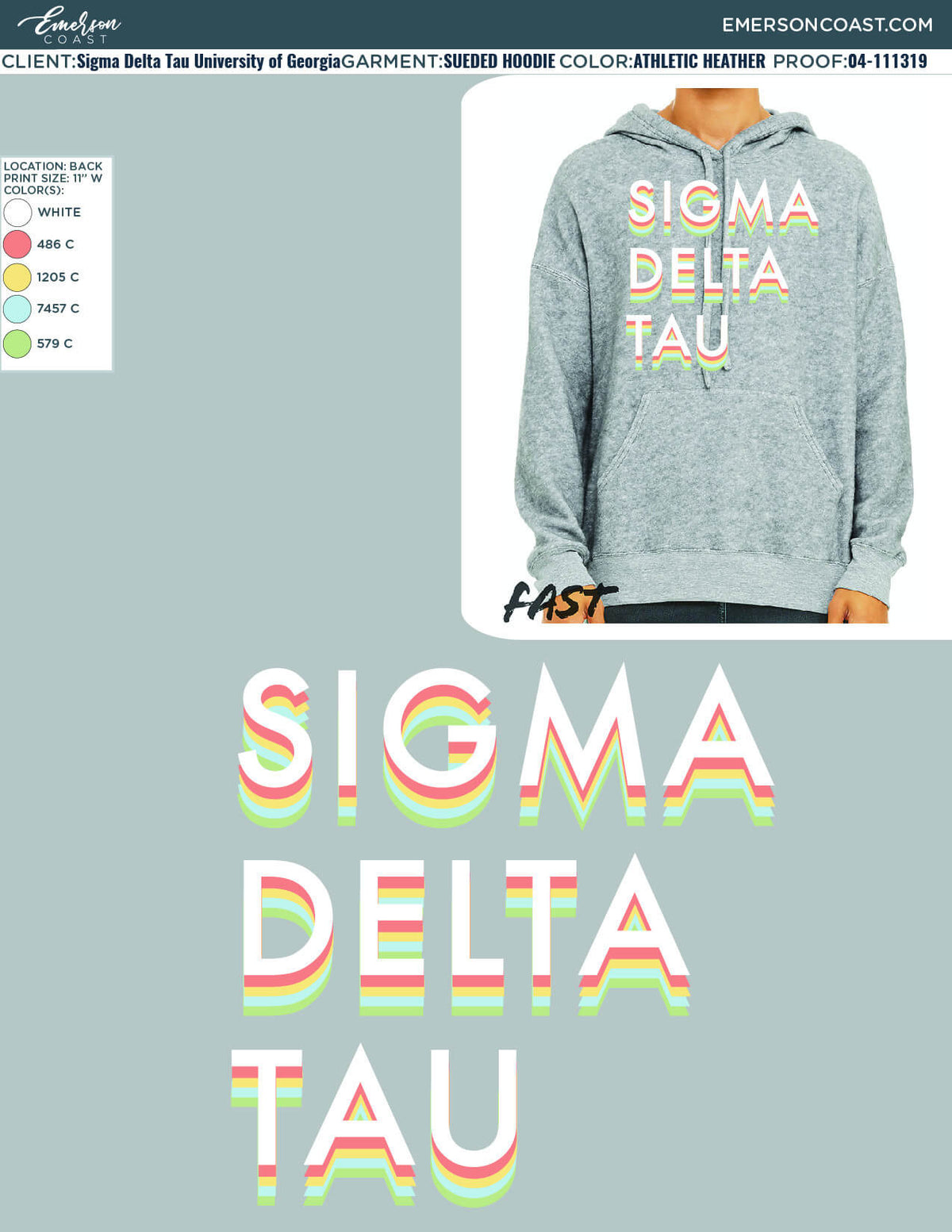04-111319 Sigma Delta Tau University of Georgia Hoodies 2019-01
