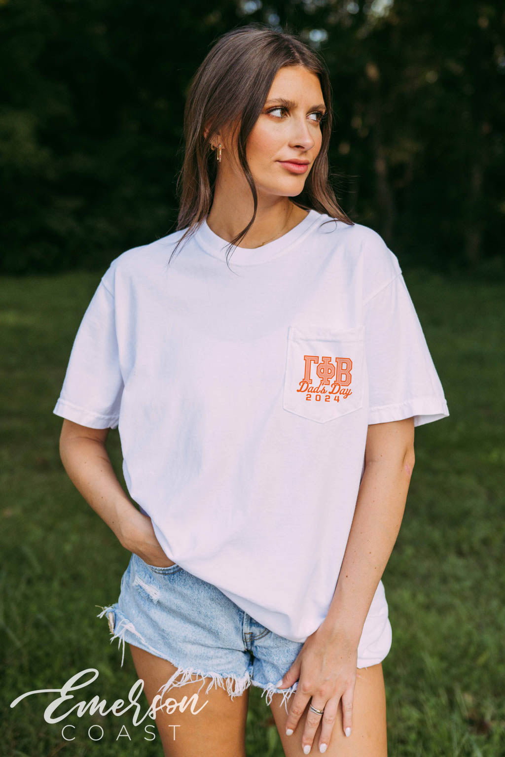 Gamma Phi Beta Bow Helmet Dad's Day Tee