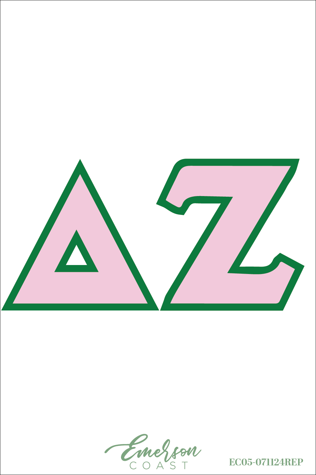 Delta Zeta Recruitment and Bid Day Greek Letter Jersey