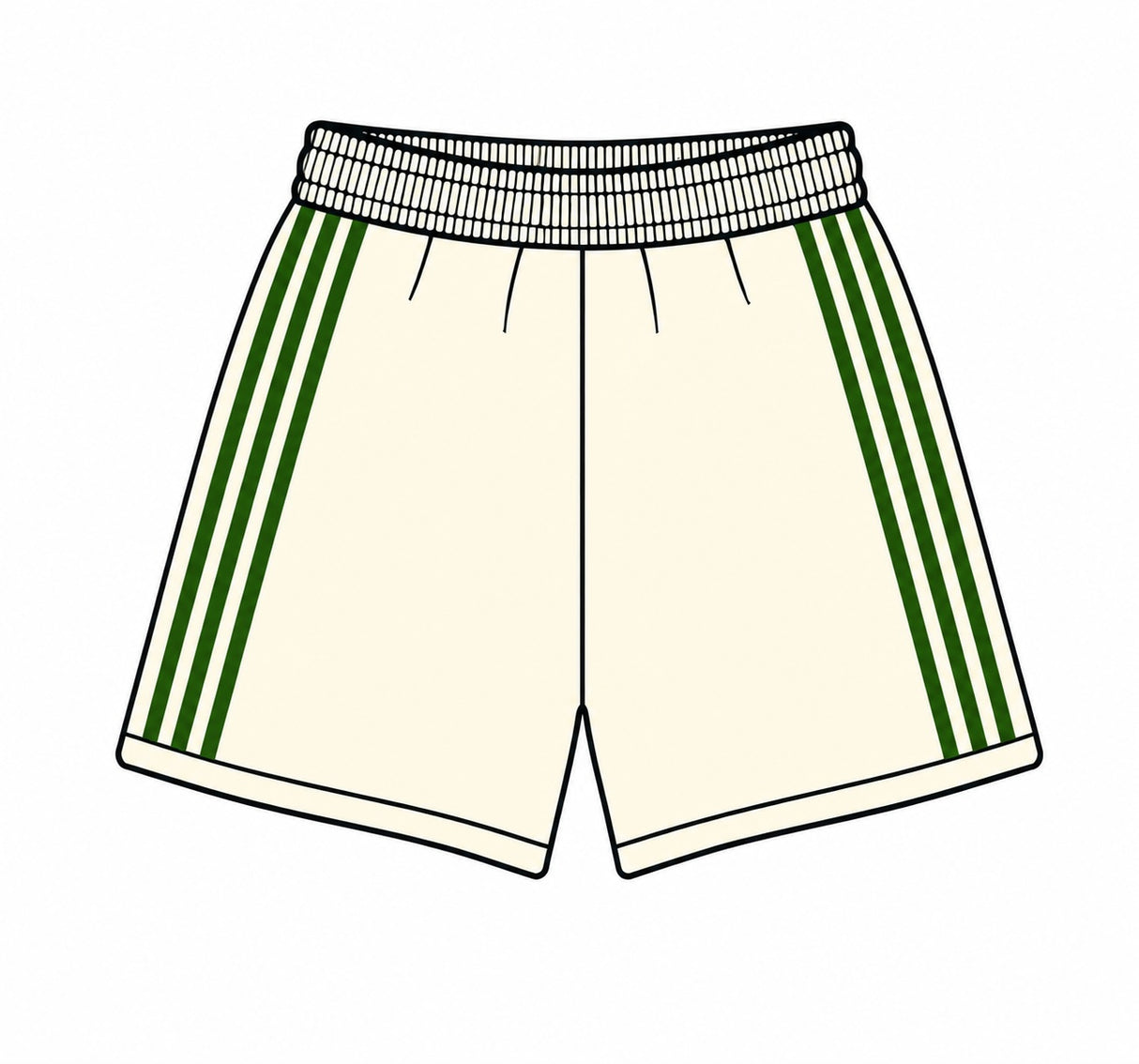 Green Stripe Shorts