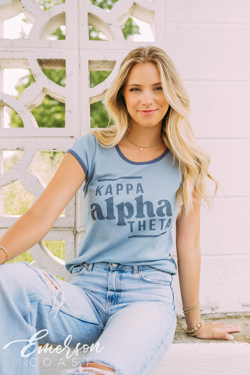 Kappa Alpha Theta Blue Baby Ringer