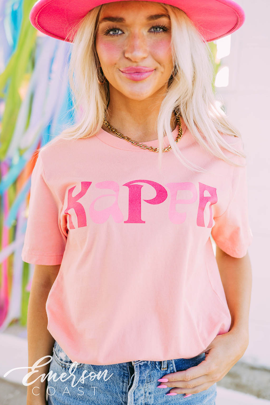 Kappa Monochromatic Pink Tee