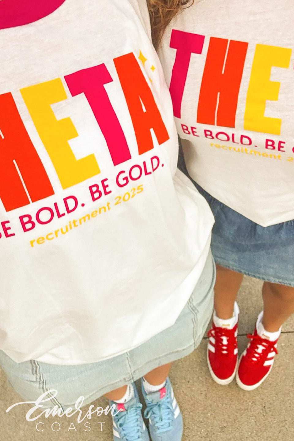 Kappa Alpha Theta Baylor University Be Bold Be Gold Recruitment Ringer Tee