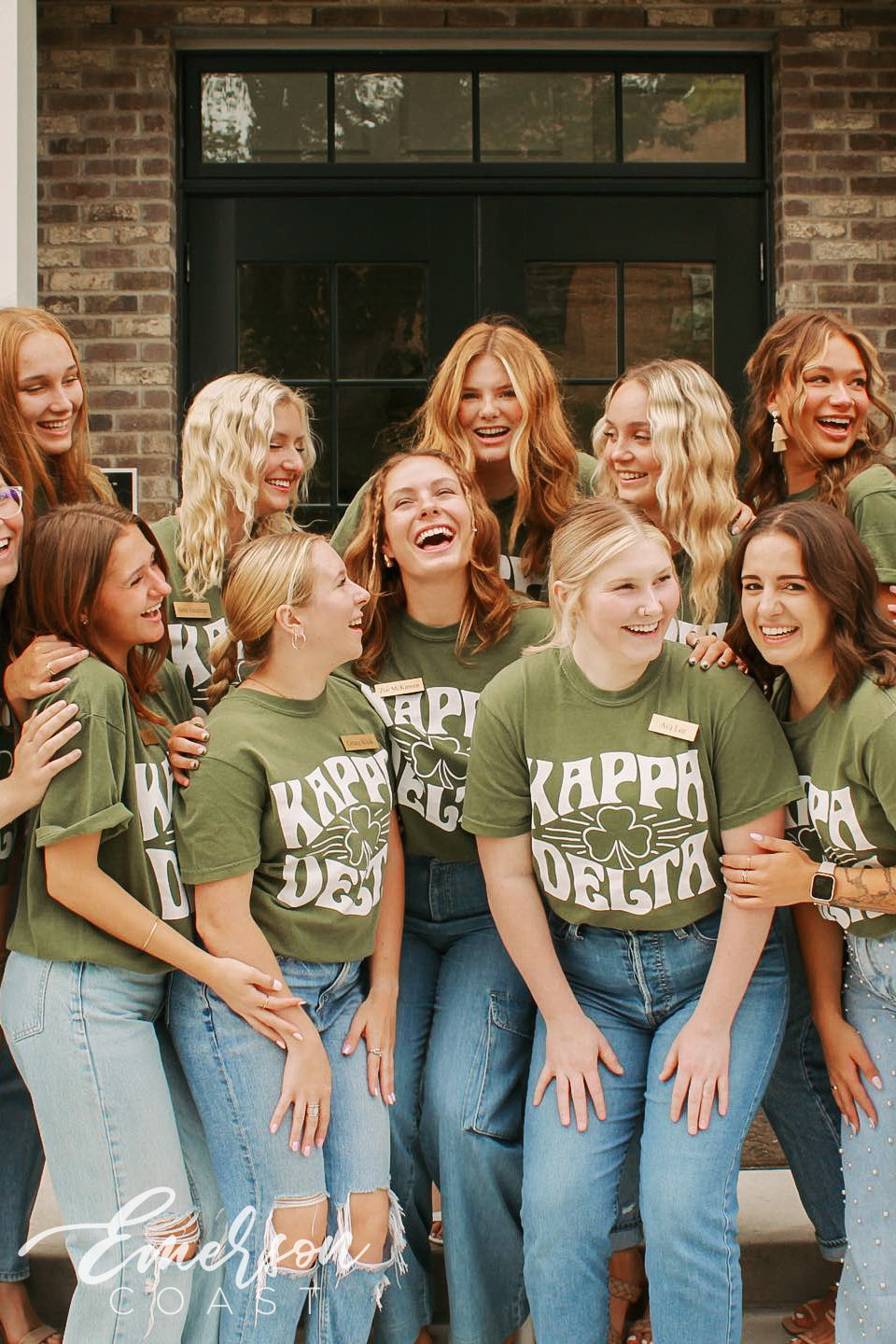 Kappa Delta Forest Green Greek Shamrock Tee