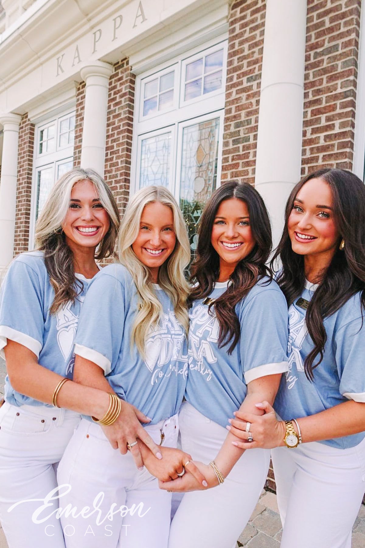 Kappa Delta Light Blue Philanthropy Colorblock Ringer