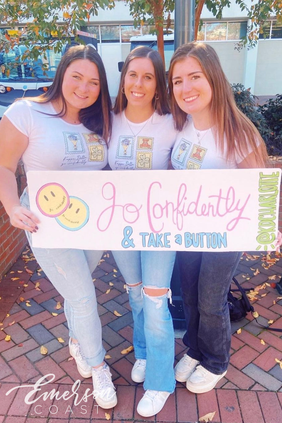 Kappa Delta Go Confidently Postage Stamp Baby Tee