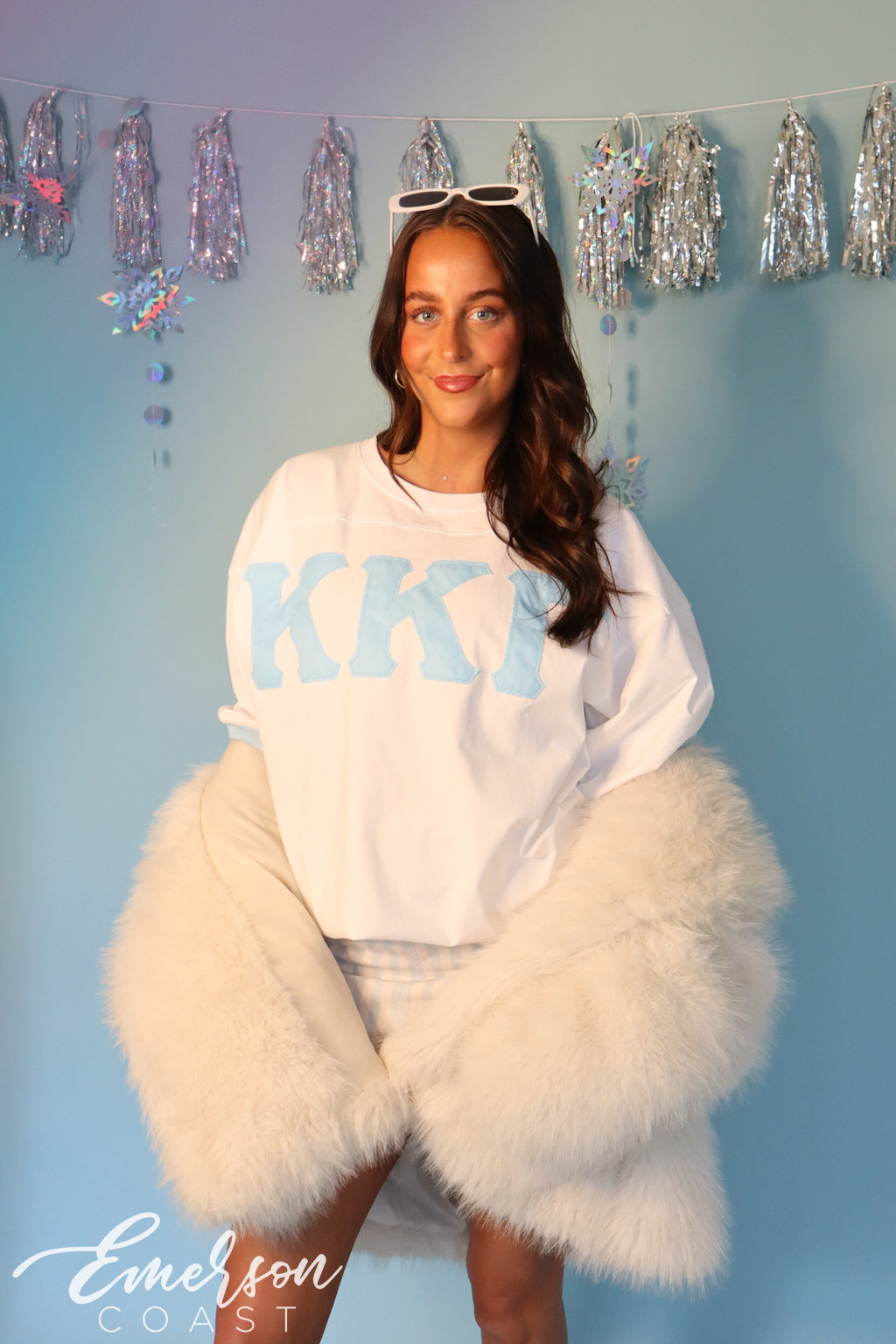 Kappa Kappa Gamma Light Blue Greek Letter Jersey