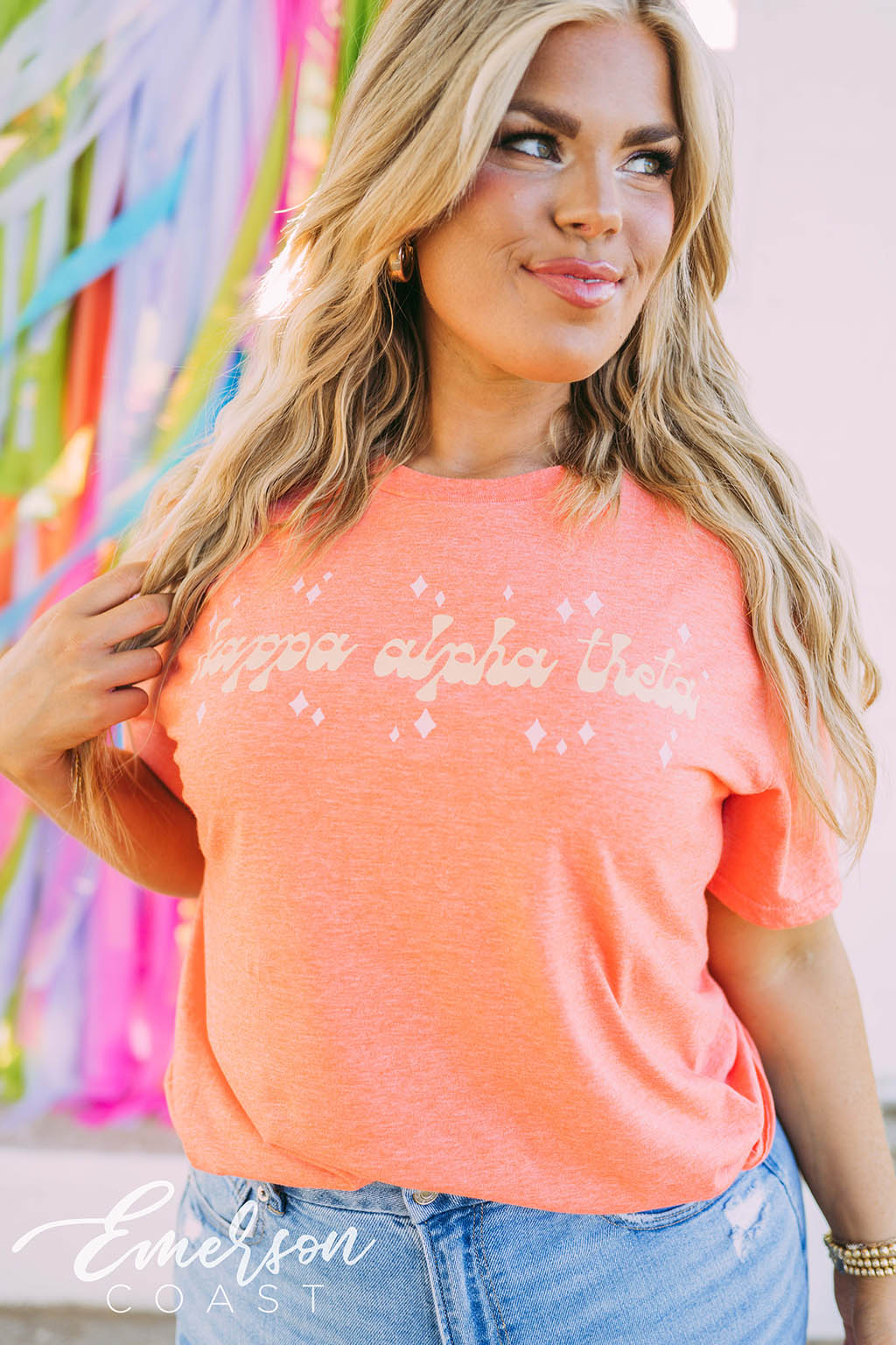 Kappa Alpha Theta Retro Sparkles Tee