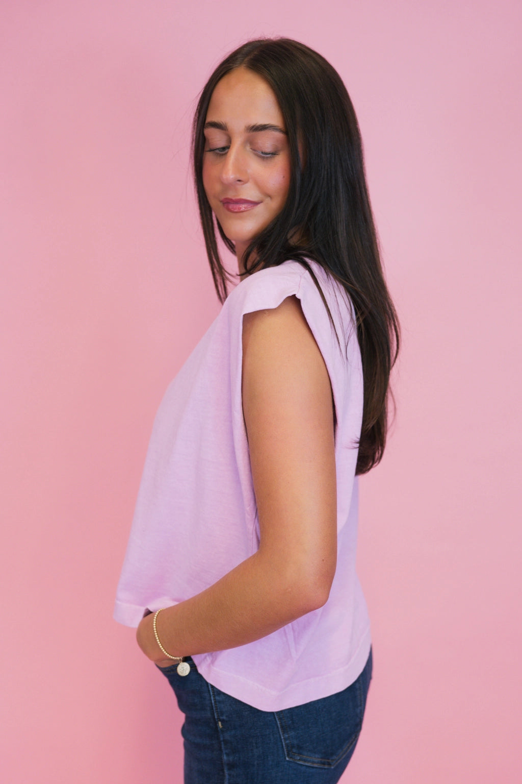 American Apparel Garment-Dyed Women's Heavyweight Muscle Tee
