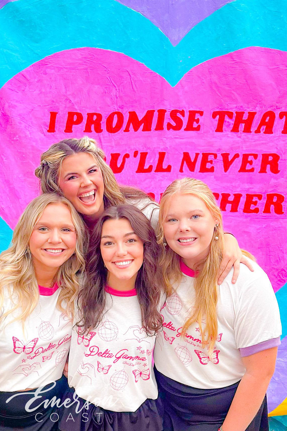 Delta Gamma Lover Bid Day Colorblock Ringer