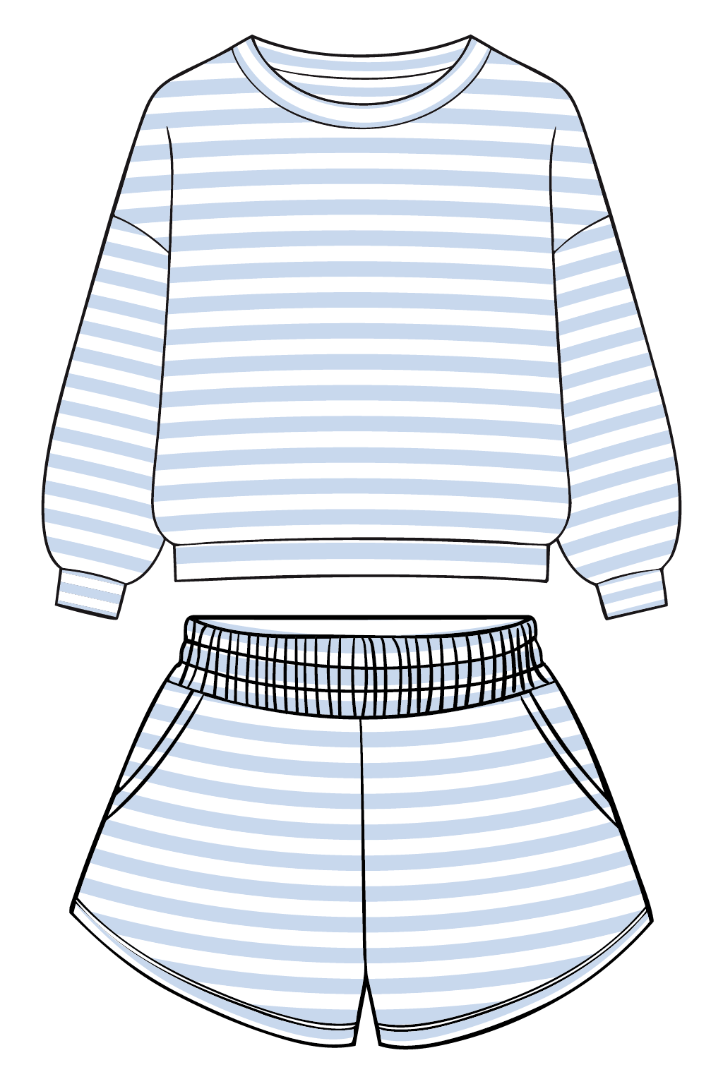 Lt Blue Striped