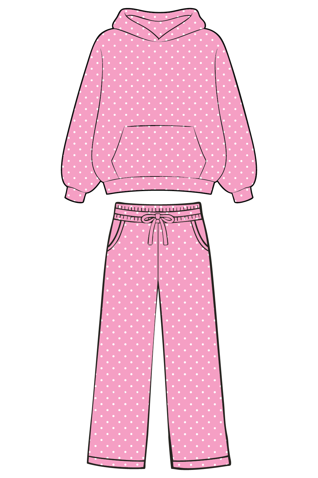 Lt Pink Polka Dot