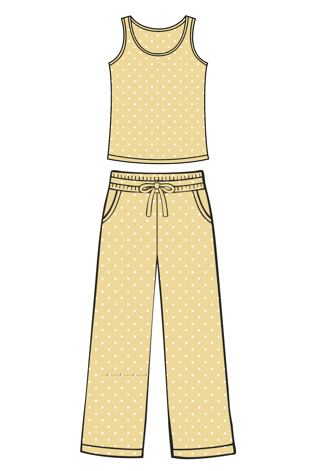 Lt Yellow Polka Dot