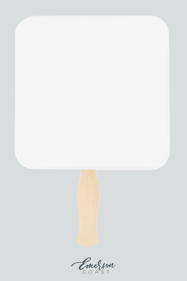 Sorority Square Paper Hand Fan