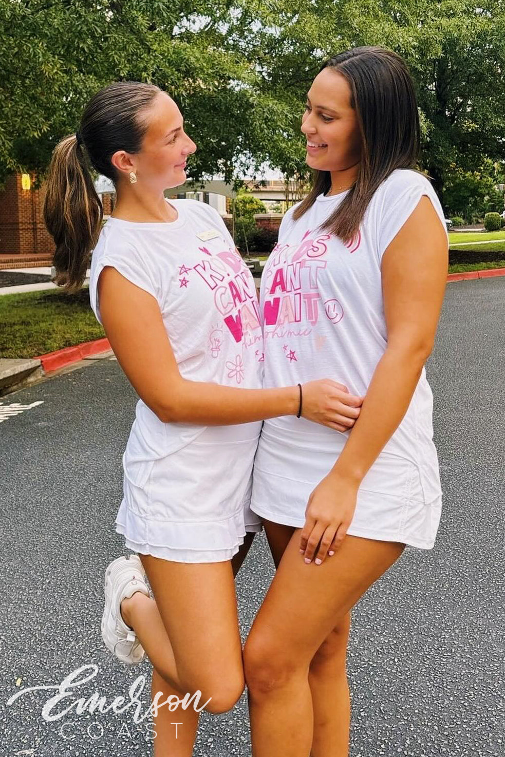 Phi Mu Kids Can't Wait Philanthropy Doodle Rolled Cuff Tee