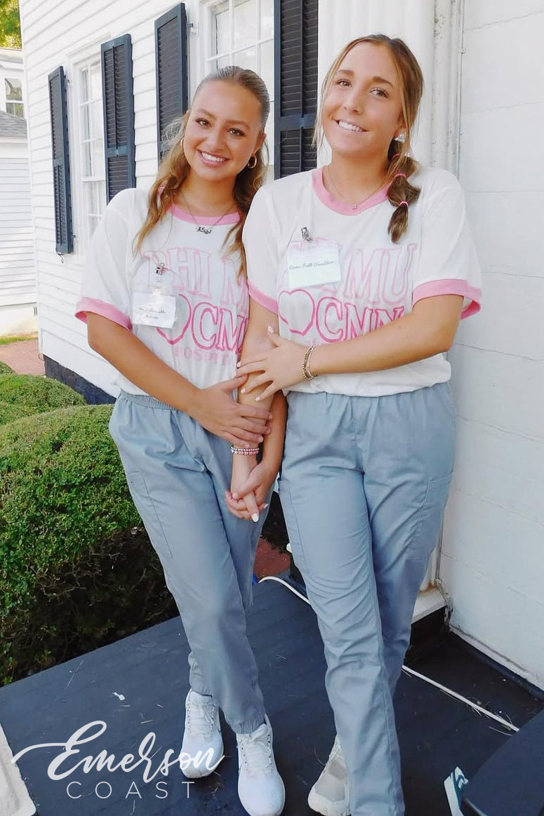 Phi Mu Georgia College & State University CMNH Colorblock Ringer Tee