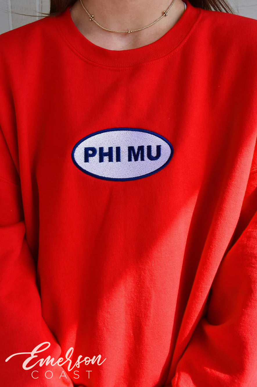 Phi Mu Troy University Patch PR Sweatshirt
