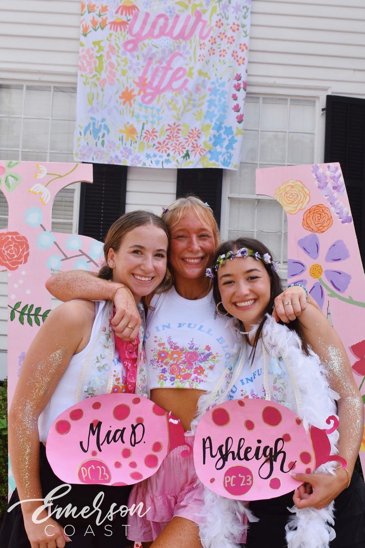 Phi Mu In Full Bloom Bid Day Baby Tank