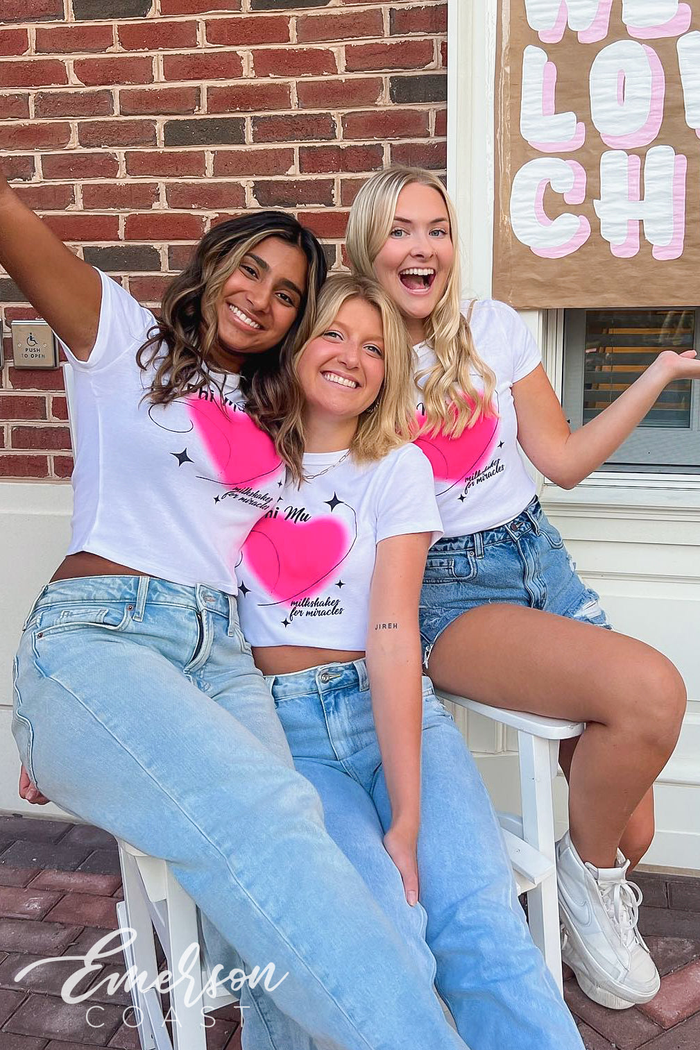 Phi Mu Milkshakes for Miracles Baby Tee