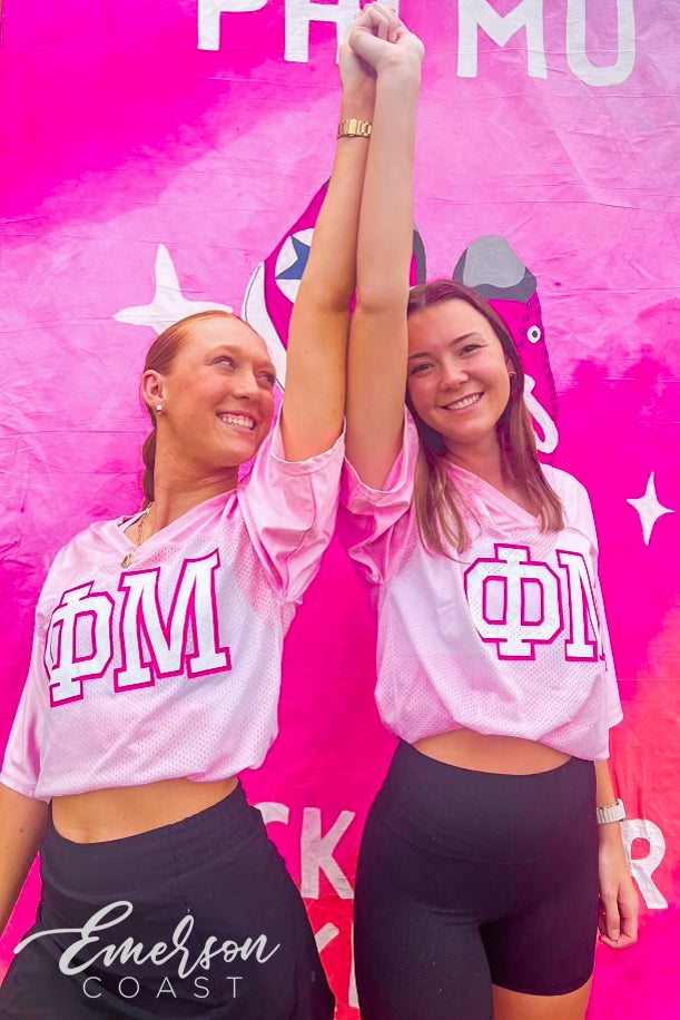 Phi Mu Pink Philanthropy Mesh Jersey