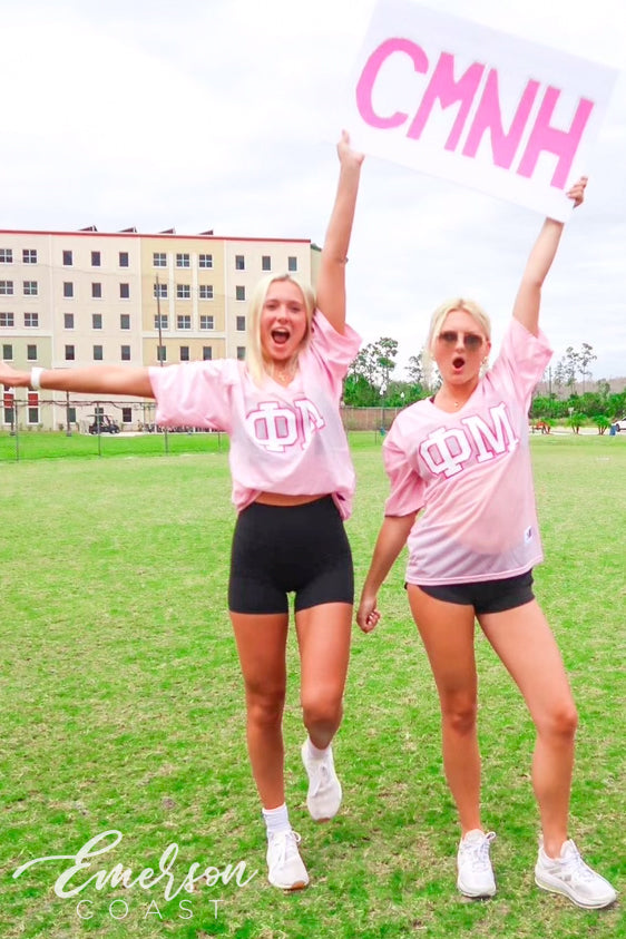Phi Mu Pink Philanthropy Mesh Jersey