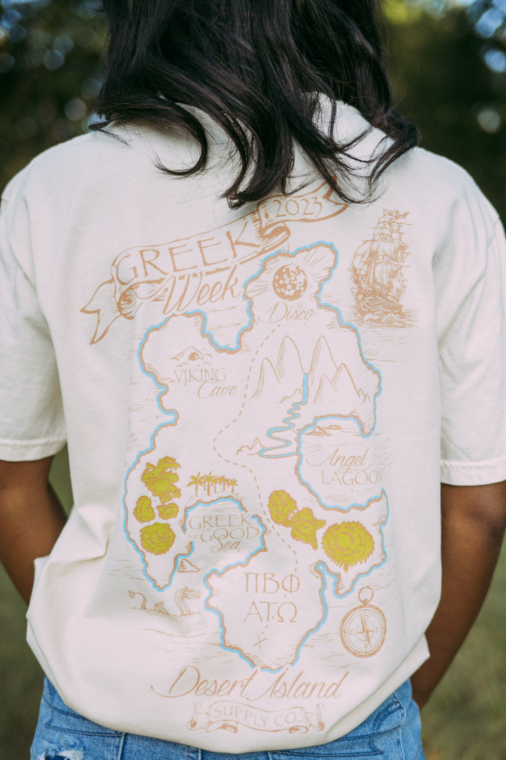 Pi Beta Phi Greek Week Map Shirt