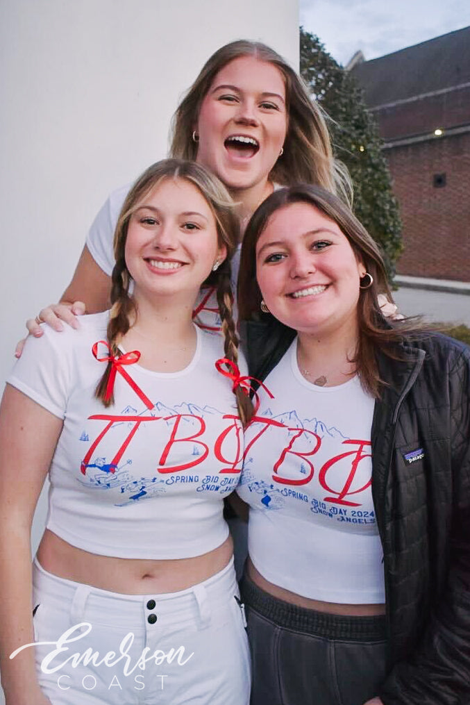 Pi Beta Phi Snow Angels Bid Day Baby Tee