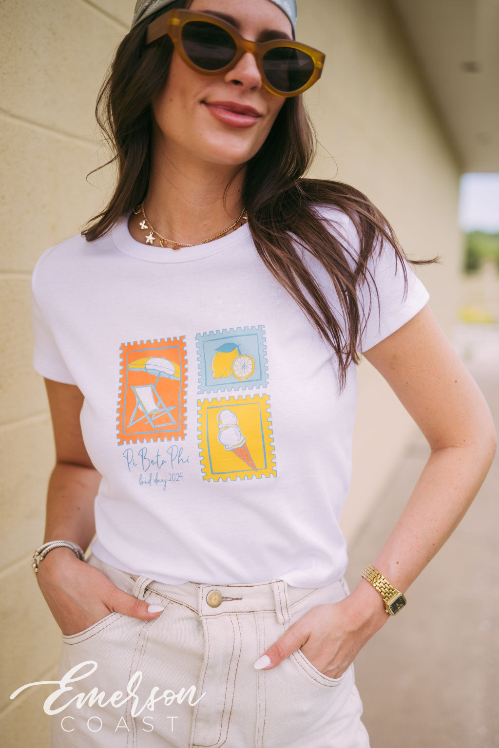 Pi Beta Phi Italian Summer Coast Bid Day Tee