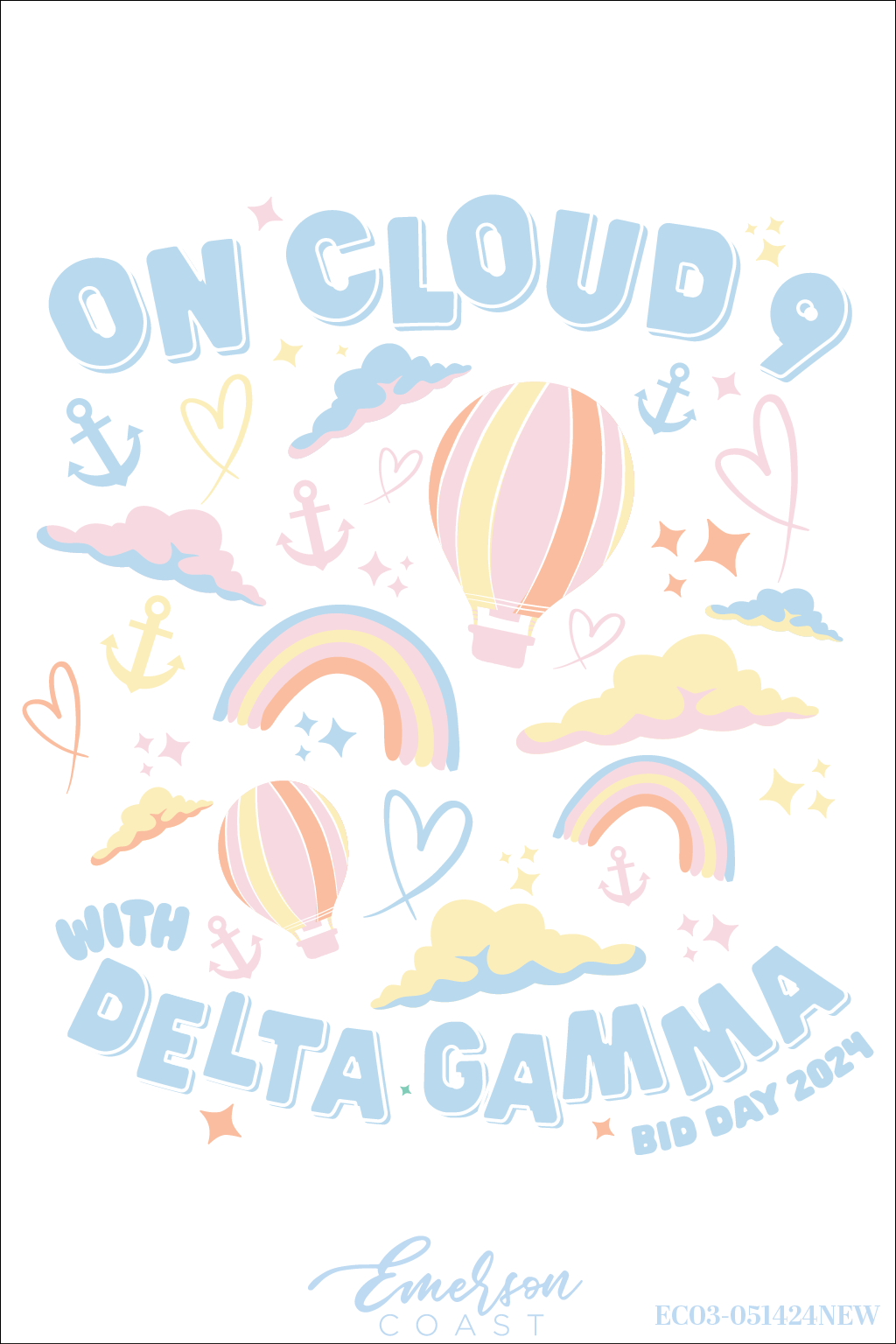 Delta Gamma On Cloud 9 Bid Day Tank