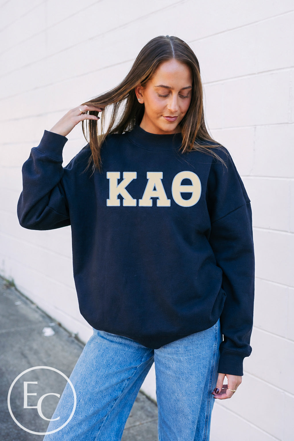 Kappa Alpha Theta Screenprint Mockneck